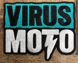 Virus Moto Teal Logo Patch
