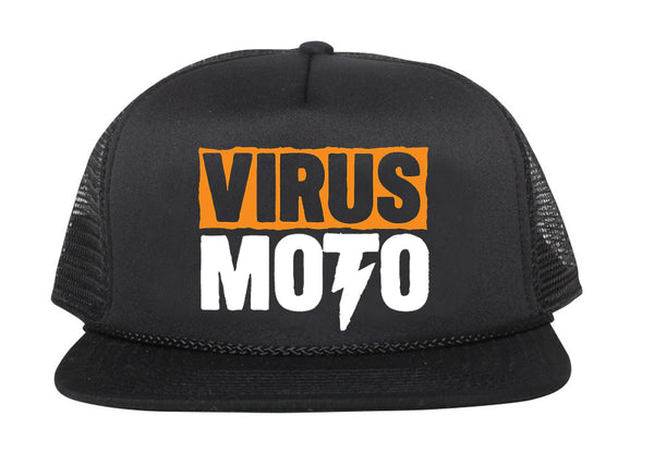 Virus Moto Orange Logo Mesh Hat