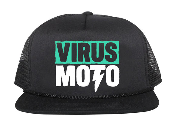 Virus Moto Teal Logo Mesh Hat